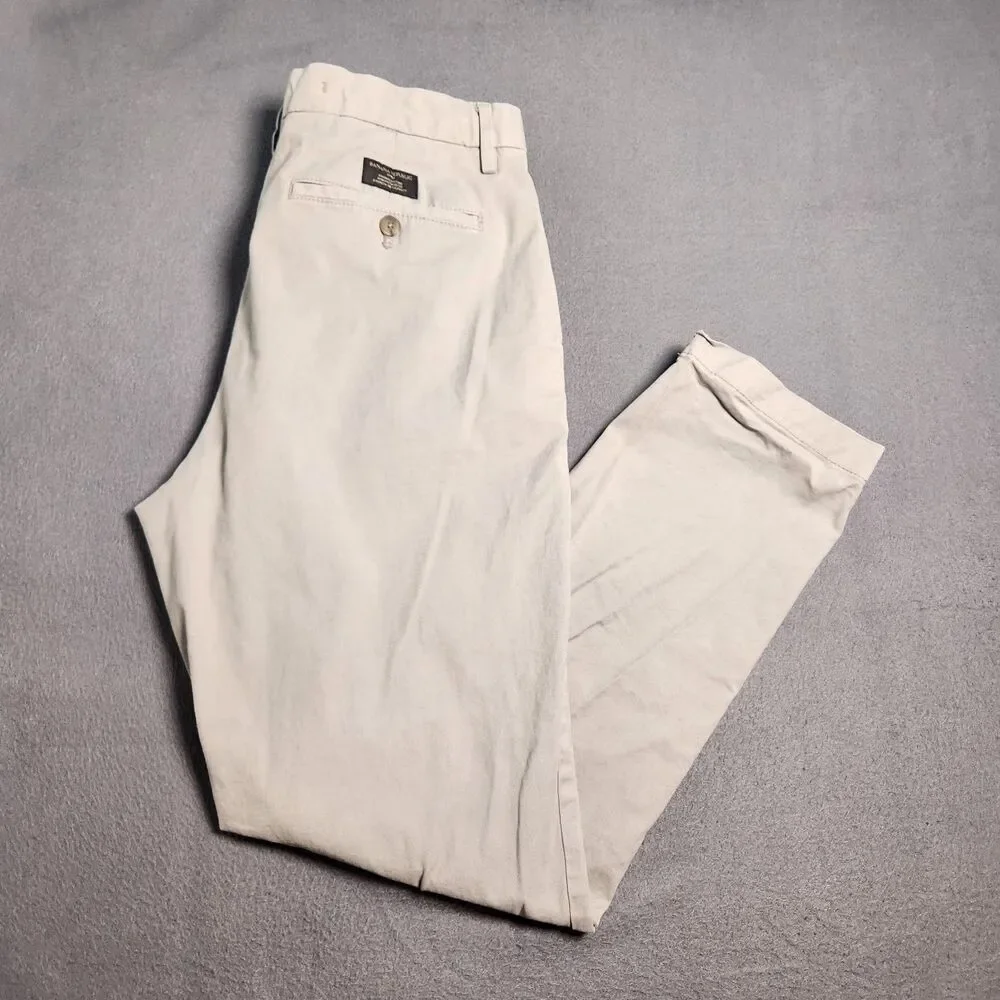 Banana Republic Pants Men 34X30 (33X29) Cliff Gray Lived In Chino Athletic Fit